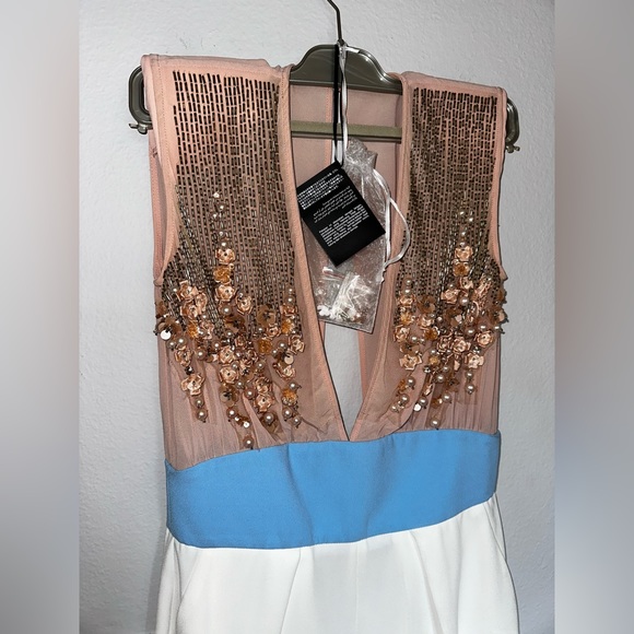 NWT - ELISABETTA FRANCHI Embellished Beaded Jumpsuit Size US 2 UK 6 - Picture 3 of 9